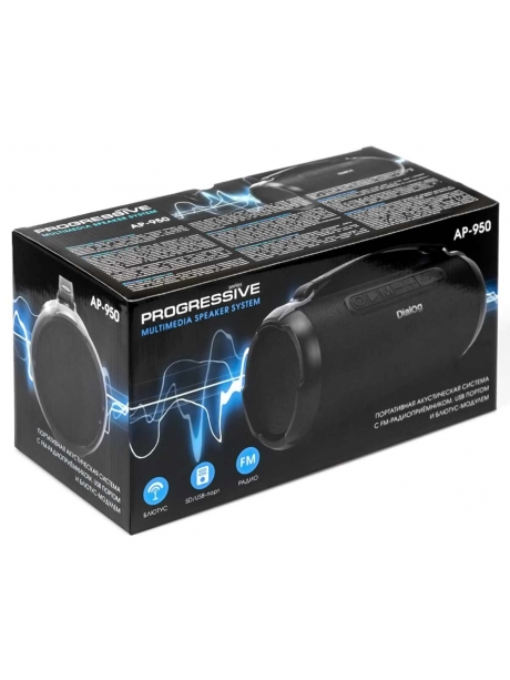 bluetooth колонка Dialog Progressive AP-950 black