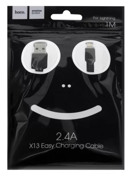 кабель передачи данных Hoco X13 lightning 1m black