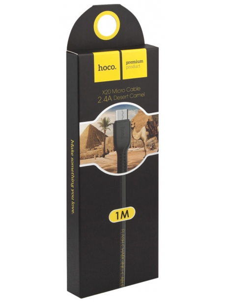 кабель передачи данных Hoco X20 Flash micro 1m black