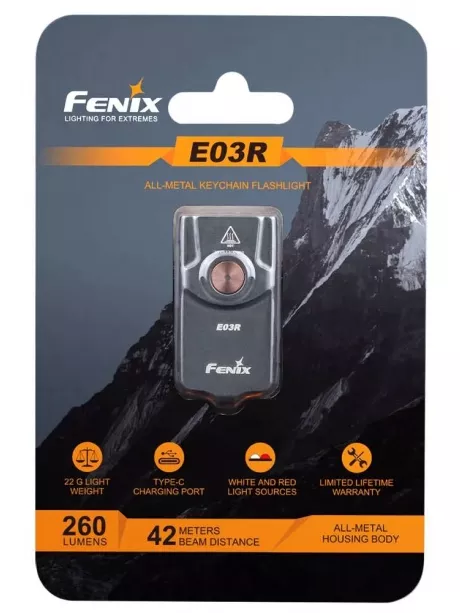 светодиодный фонарь брелок Fenix E03R 