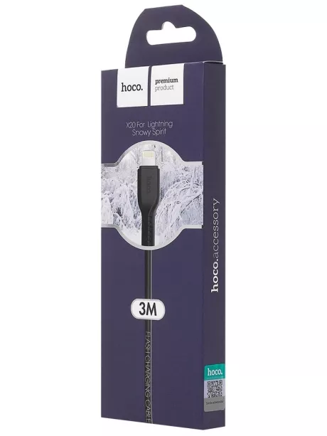 кабель передачи данных Hoco X20 Flash lightning 3m black