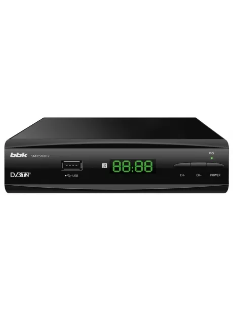 ТВ-тюнер DVB-T2 BBK SMP251 HDT2 черный