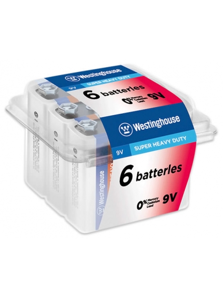 солевая батарейка Westinghouse 6F22/Крона Super Heavy Duty-PB6 