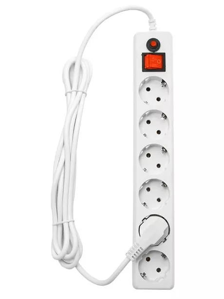 сетевой фильтр Гарнизон EH-6 1,8 м/6 розеток белый