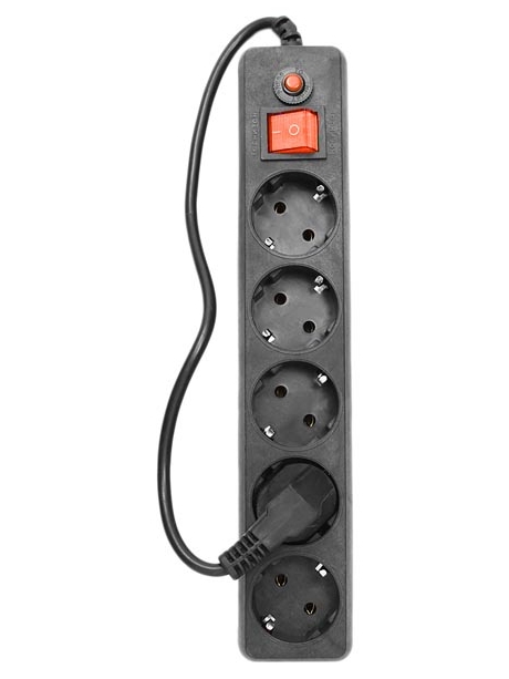 сетевой фильтр Гарнизон EHL-4 0,5 м/5 розеток черный