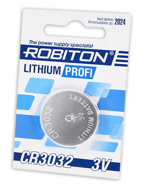 литиевая батарейка Robiton CR3032 PROFI-1BL 