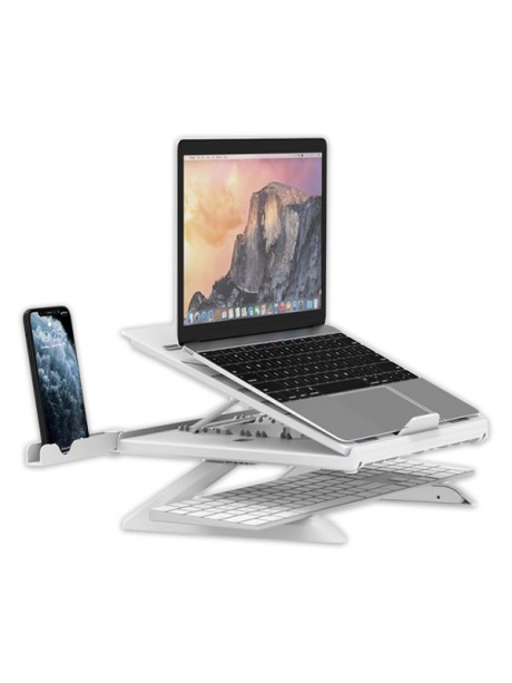 подставка для ноутбука и смартфона Tronsmart D07 Foldable Laptop Stand with Phone Holders white
