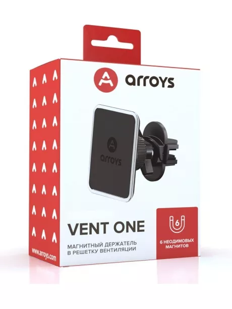 автомобильный держатель Arroys Vent One black silver