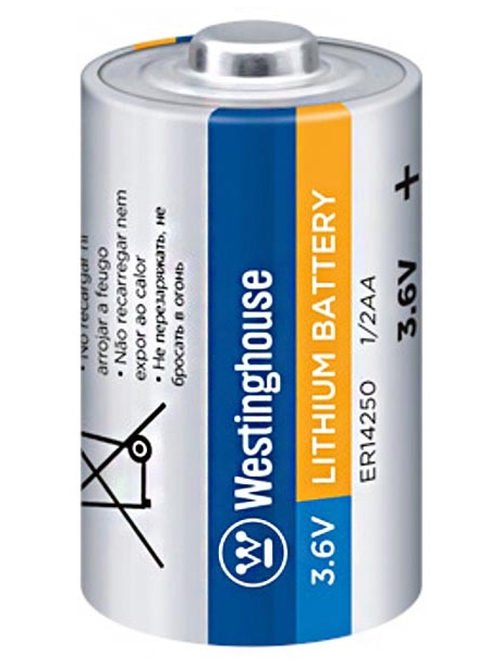 литиевая батарейка 3.6v Westinghouse ER 14250 (1/2AA) 