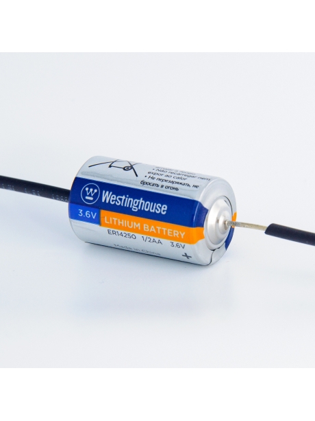 литиевая батарейка 3.6v Westinghouse ER 14250Y (1/2AA) axial wires 