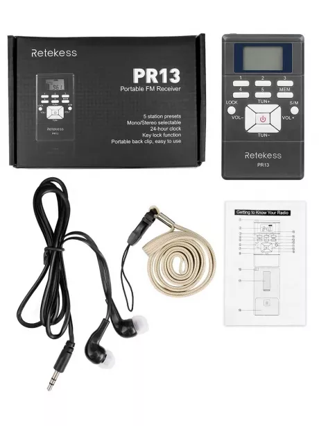 цифровой карманный FM радиоприемник Retekess PR13 