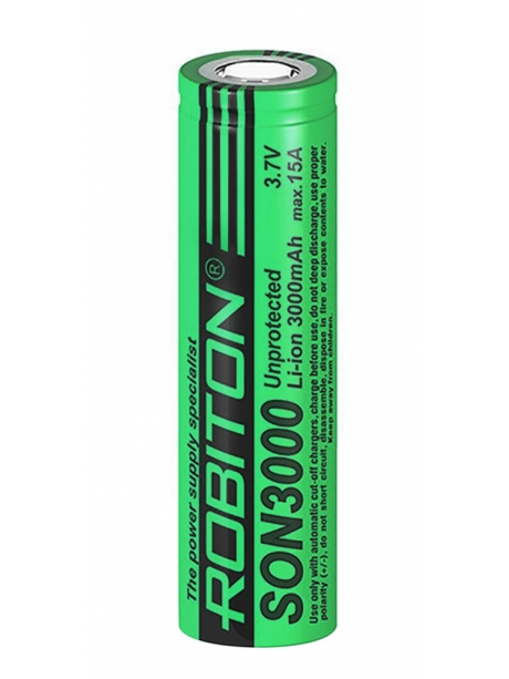 литиевый аккумулятор Robiton SON3000 15А (Sony 18650VTC6) без защиты 
