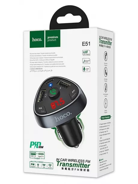 автомобильное зарядное устройство Hoco E51 Road treasure black