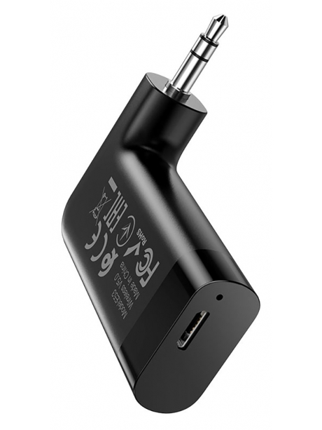 bluetooth AUX аудиоадаптер Hoco E53 Dawn sound in-car AUX wireless receiver black