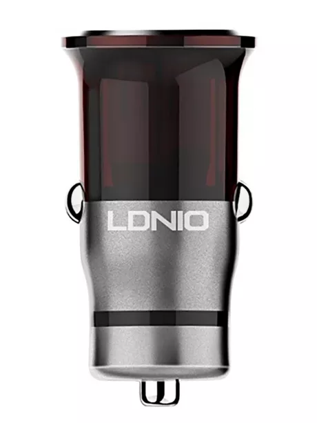 автомобильное зарядное устройство LDNIO C304Q 1USB QC3.0 + micro cable grey/red