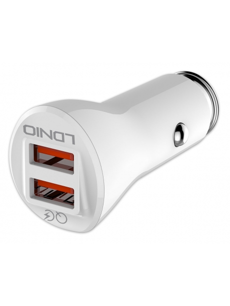 автомобильное зарядное устройство LDNIO C511Q 2USB QC3.0 + micro cable white