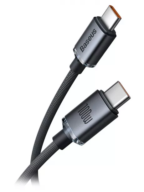 кабель передачи данных Baseus Crystal Shine Series Fast Charg Cable Type-C to Type-C 100W 2m black