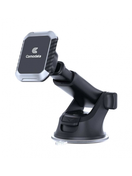 автомобильный держатель  с присоской и магнитом Comodata Dash M1 silver