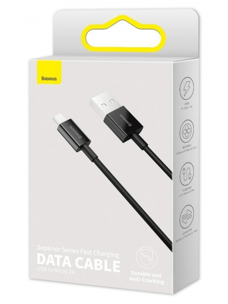 кабель передачи данных Baseus Superior Series Fast Charging Data Cable USB to Micro 2A 1m black