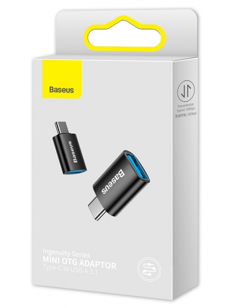 адаптер Baseus Ingenuity Series Mini OTG Adaptor Type-C to USB-A 3.1 black