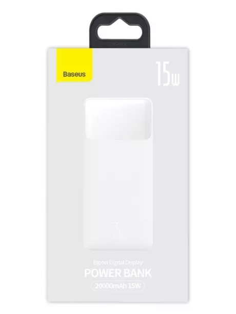 внешний аккумулятор Baseus Bipow Digital Display Power bank 20000mAh 15W white