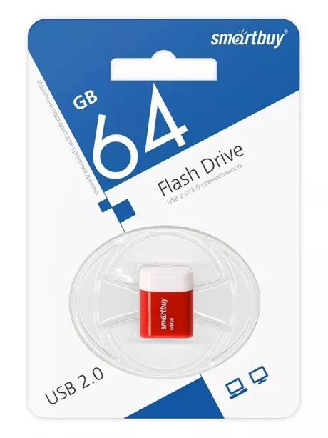 флешка USB SmartBuy LARA 64GB red