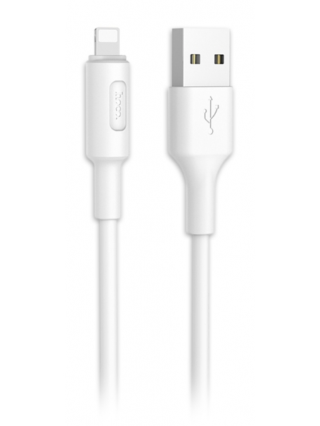 кабель передачи данных Hoco X25 Soarer lightning 1m white