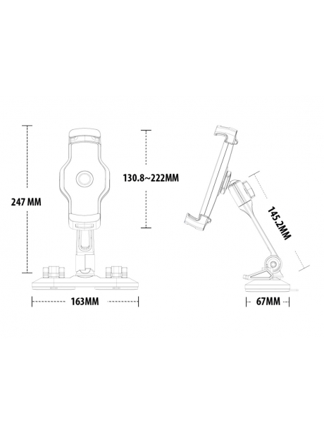 подставка настольная для планшета и смартфона Arroys Dash-LD1 black