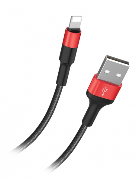 кабель передачи данных Hoco X26 Xpress lightning 1m black &amp; red