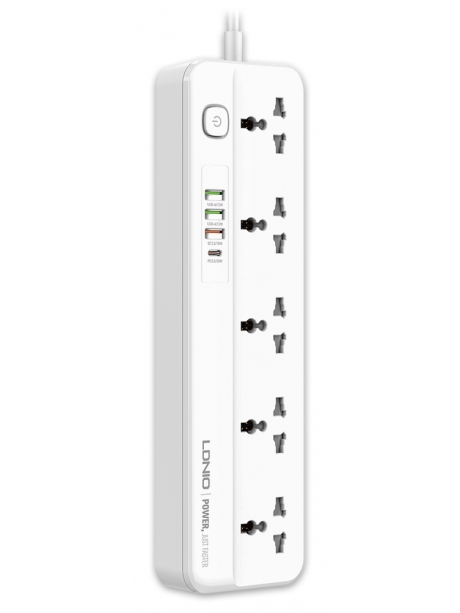 сетевой фильтр LDNIO SC5415 3USB*1TypeC*5 розеток 2м white