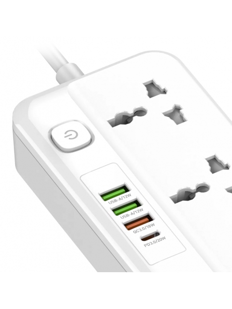 сетевой фильтр LDNIO SC5415 3USB*1TypeC*5 розеток 2м white