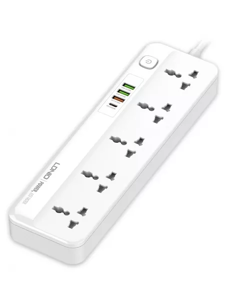 сетевой фильтр LDNIO SC5415 3USB*1TypeC*5 розеток 2м white