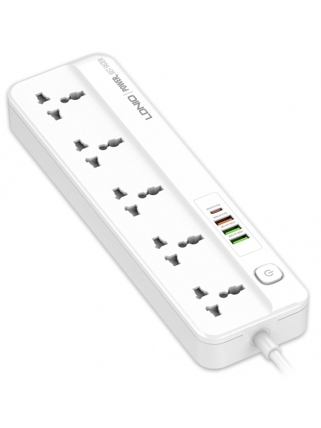 сетевой фильтр LDNIO SC5415 3USB*1TypeC*5 розеток 2м white