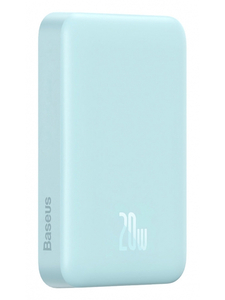 внешний аккумулятор c магнитной зарядкой iPhone Baseus Magnetic Mini Wireless Fast Charge Power Bank 10000mAh 20W blue