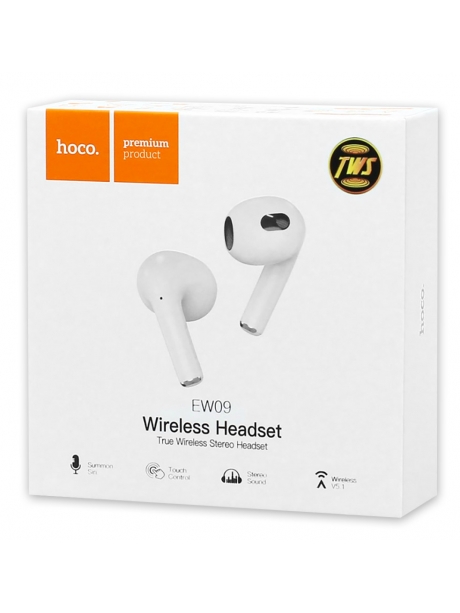 TWS bluetooth наушники Hoco EW09 Soundman true wireless BT headset white