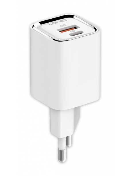 быстрое зарядное устройство LDNIO A2317C 30W PD/QC3.0 Fast Charger white