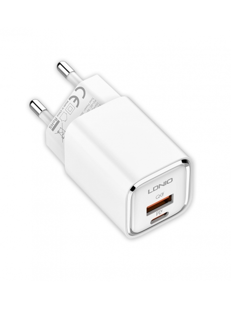 быстрое зарядное устройство LDNIO A2317C 30W PD/QC3.0 Fast Charger white