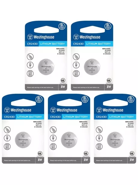 литиевые батарейки Westinghouse CR2430 5шт. 