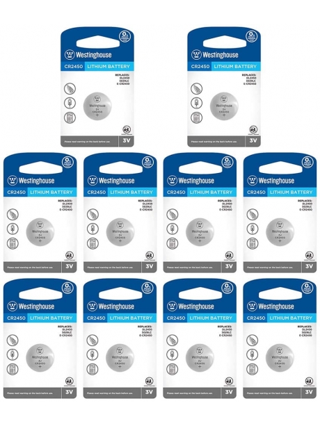 литиевые батарейки Westinghouse CR2450 10шт. 