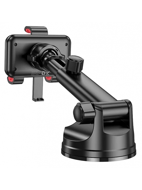 держатель для телефона на присоске Hoco H22 Dragon automatic clamping car holder (center console) red and black