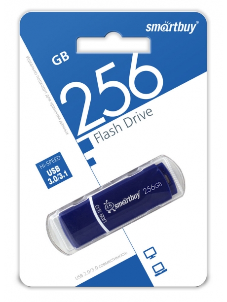 флешка USB 3.0 SmartBuy Crown 256GB 3.0 blue
