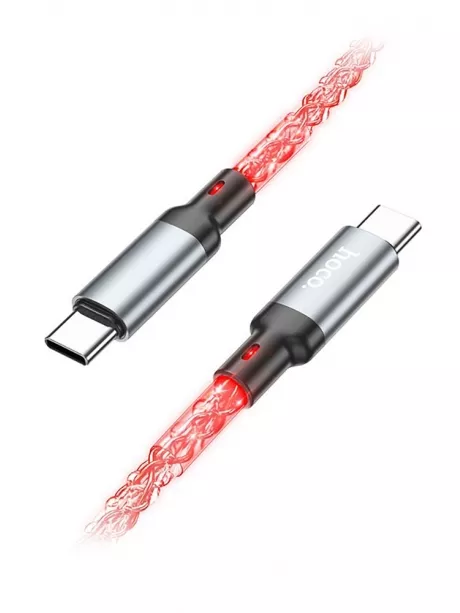 кабель для быстрой зарядки Hoco U112 Shine 60W charging data cable for Type-C to Type-C gray