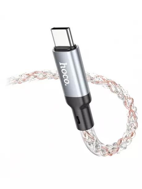 кабель для зарядки Hoco U112 Shine charging data cable for Type-C gray