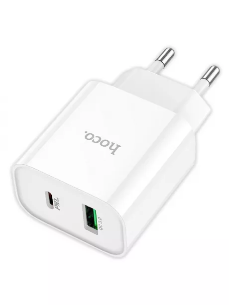 зарядное устройство Hoco C80A Plus Rapido PD20W+QC3.0 charger white