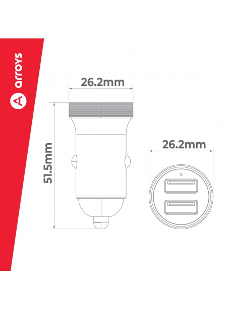 автомобильное зарядное устройство Arroys CR-3 