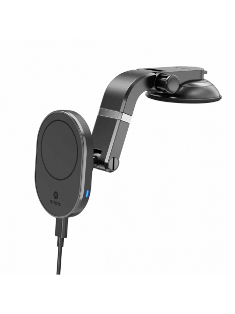 автомобильный держатель c зарядкой Arroys Dash-W4MS black