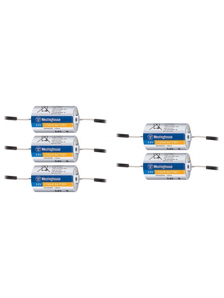 литиевые батарейки 3.6v Westinghouse ER 14250Y (1/2AA) axial wires 5шт. 