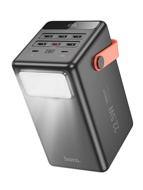 портативный внешний аккумулятор Hoco J142 Surpass 22.5W+PD20W fully compatible power bank(100000mAh) black
