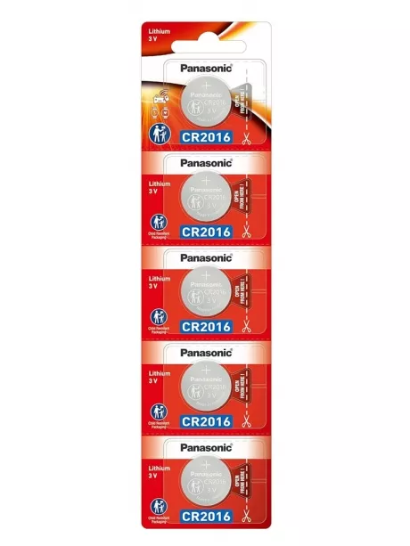 батарейка литиевая дисковая Panasonic CR2016-5BL 