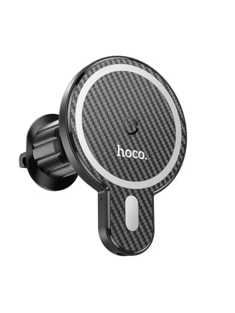 держатель с беспроводной зарядкой MagSafe Hoco CA85 Ultra-fast magnetic wireless charging car holder black